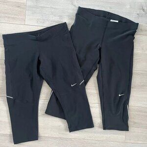 NIKE 2 PAIR WORKOUT CAPRIS  PANTS